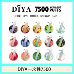 DIYA叮啞 拋棄式7500 Puffs一次性電子煙3%濃度 | 官方正品